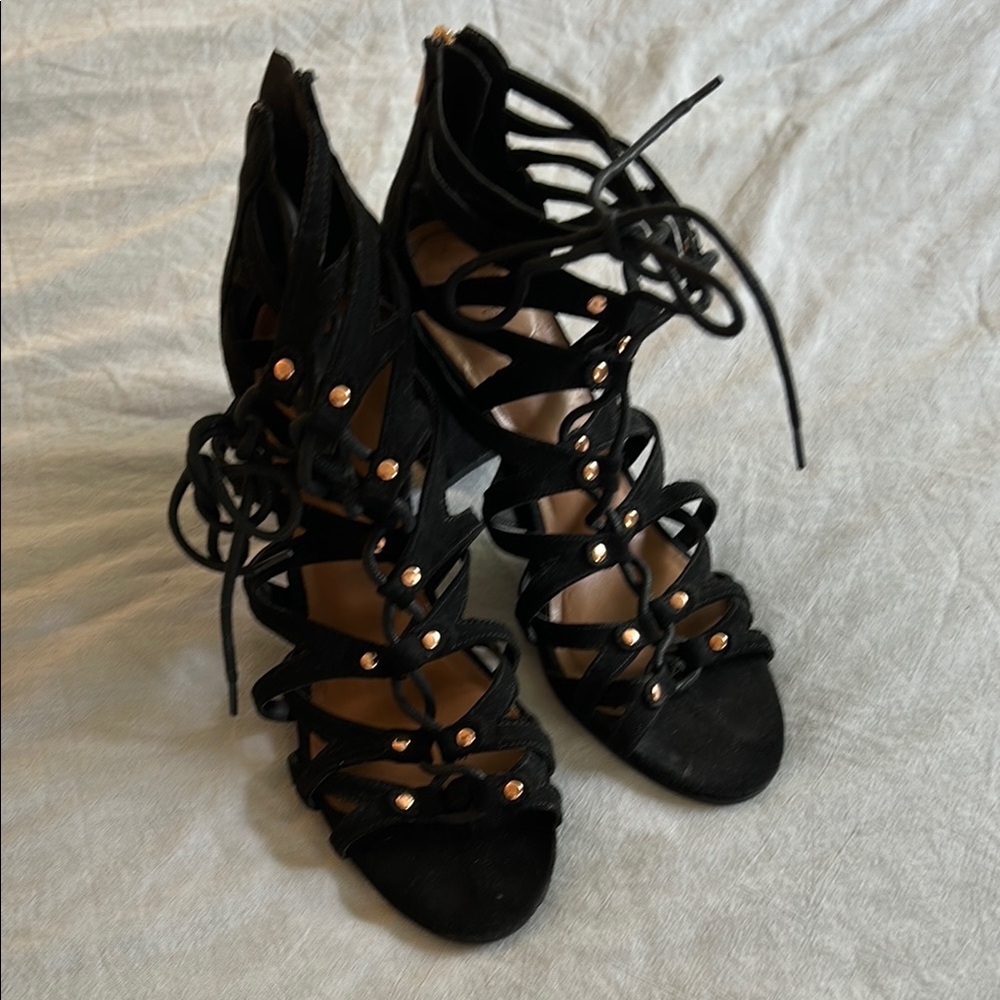 Elegant Black Strappy Heels